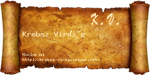 Krebsz Virág névjegykártya